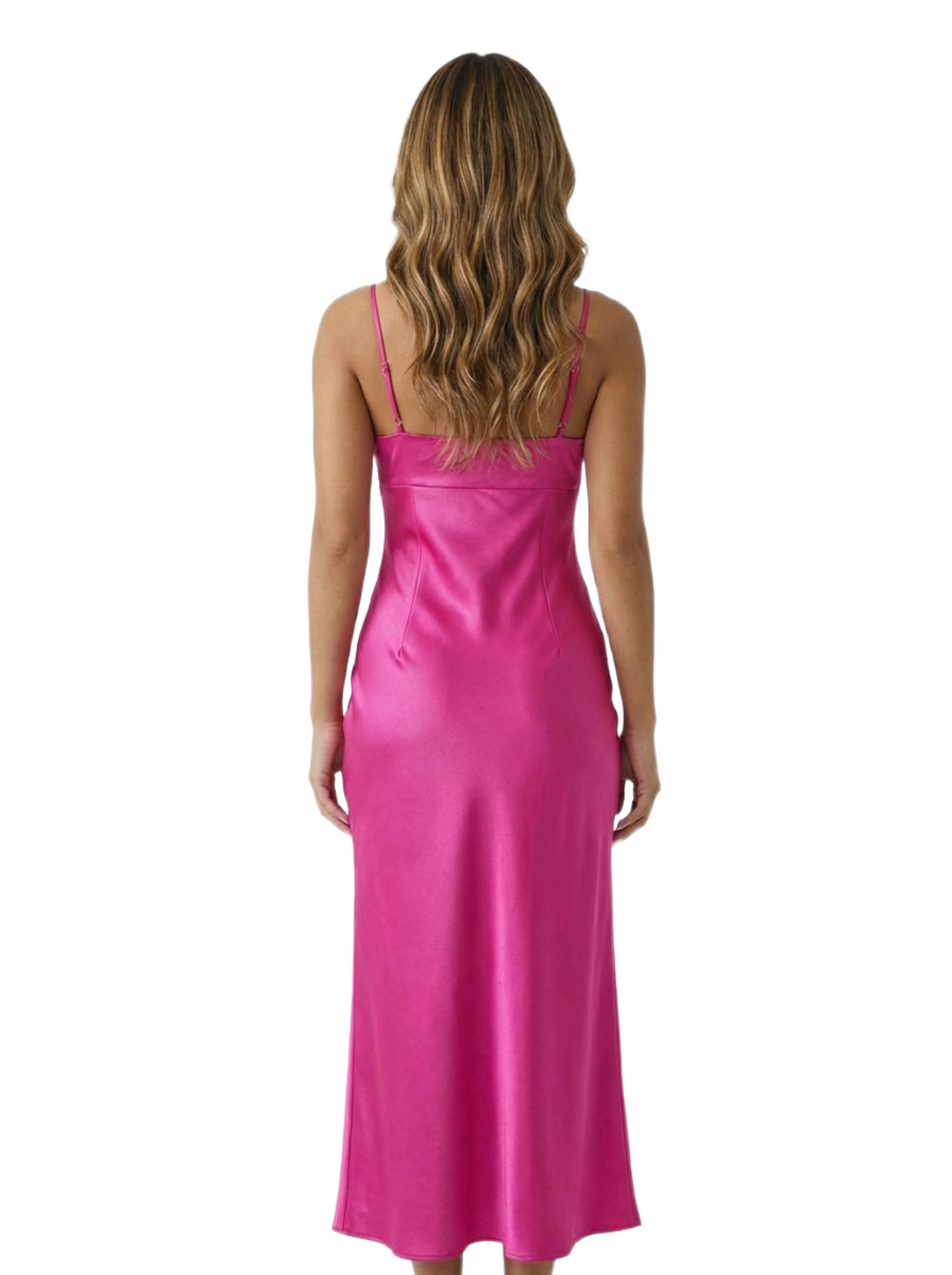 Satin Bow Slip Maxi Dress