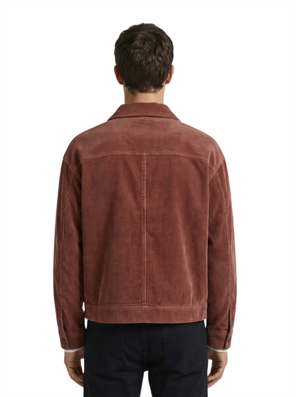 Rustic Corduroy Zip Jacket
