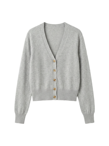 Soft Grey Knit Cardigan