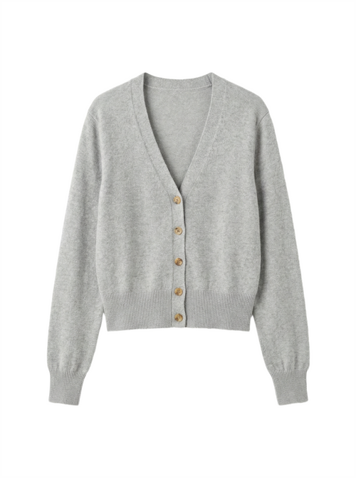 Soft Grey Knit Cardigan