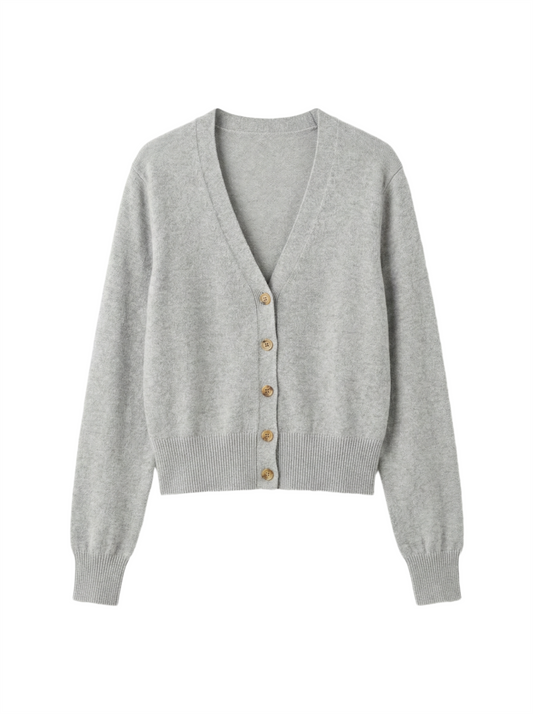 Soft Grey Knit Cardigan