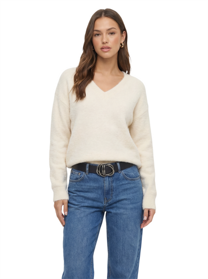 Cozy V-Neck Knit Sweater