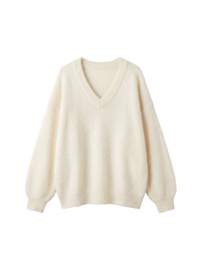 Cozy V-Neck Knit Sweater
