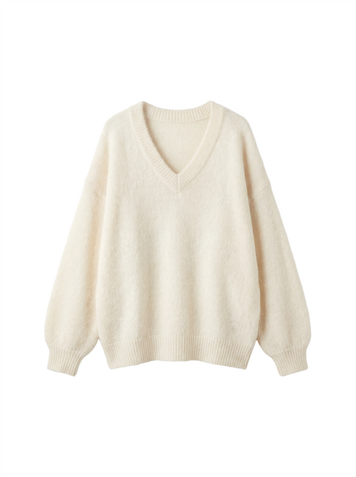 Cozy V-Neck Knit Sweater