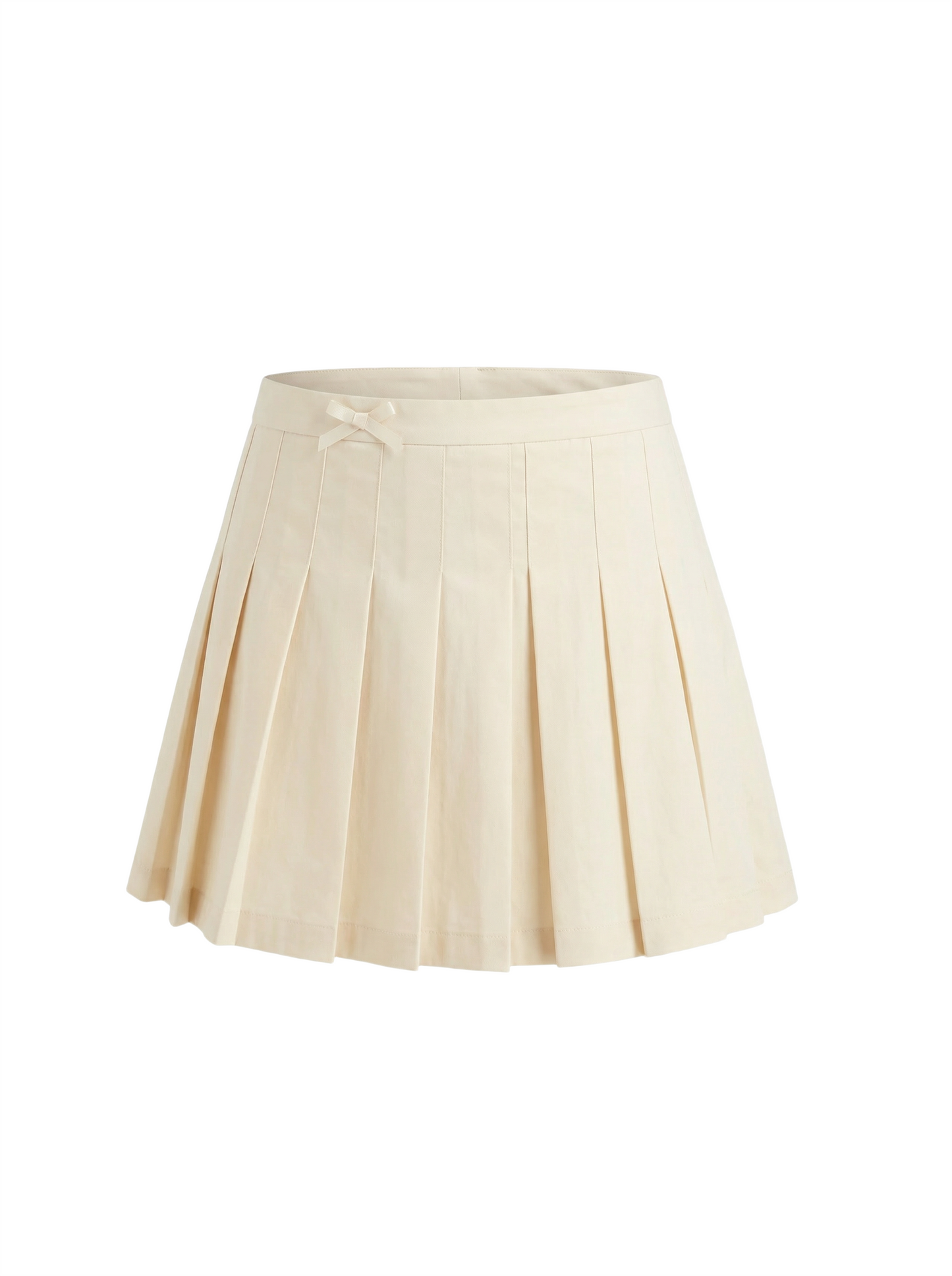 Cream Pleated Tennis Skirt