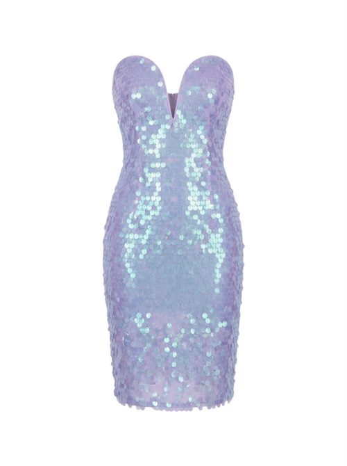 Sparkle Sequin Strapless Mini Dress