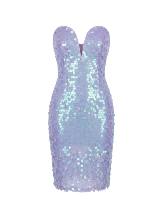 Sparkle Sequin Strapless Mini Dress